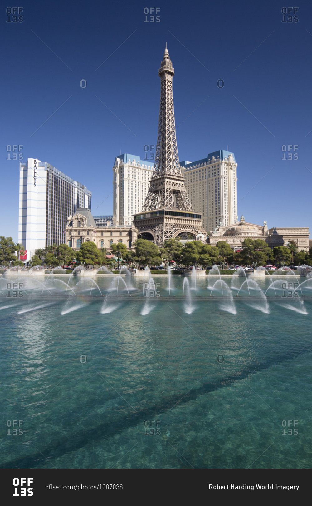 Eiffel Tower Replica at Paris Hotel and Casino Editorial Photo