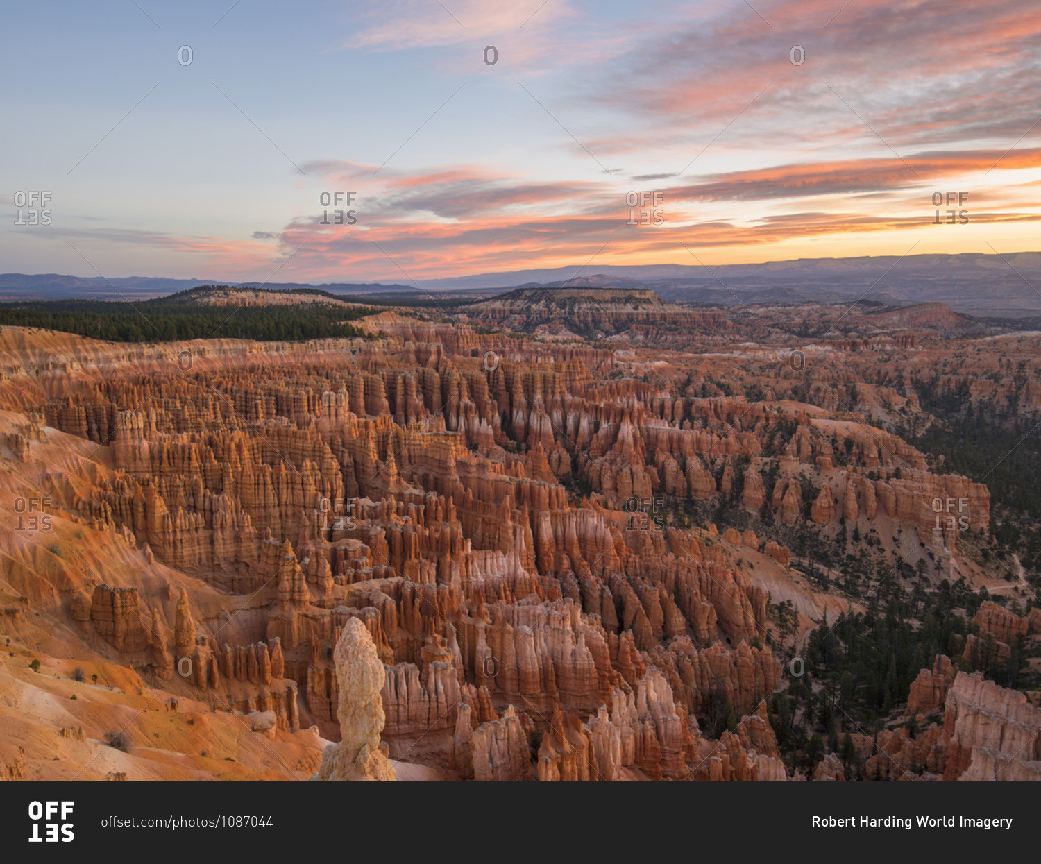 View over the Silent City from the Rim Trail at Inspiration Point, dawn, Bryce Canyon National Park, Utah, United States of America, North America