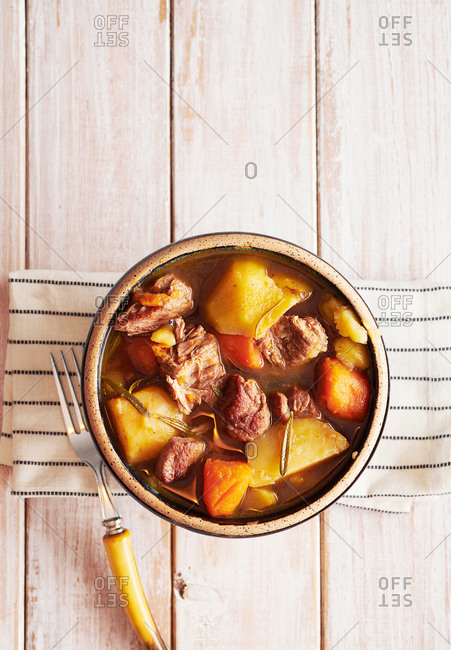 Hearty Beef Stew in Bowl