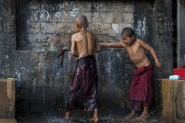 Myanmar Girl Shower