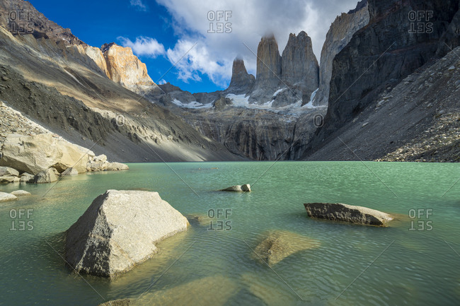Las Torres viewpoint, Torres del paine national park, Patagonia, chile
