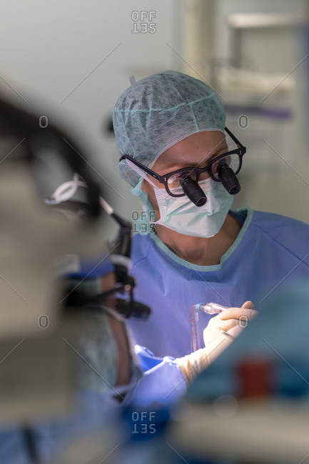Cardiac surgeon in the operating room