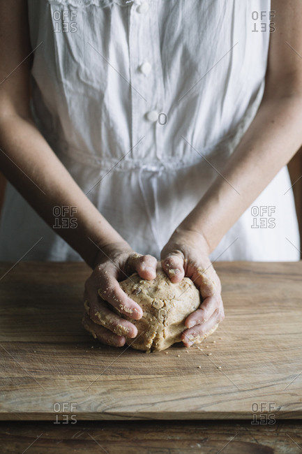 Woman making homemade short crust pastry