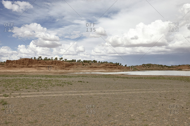 A freshwater lake in the middle of Gobi desert, Mongolia