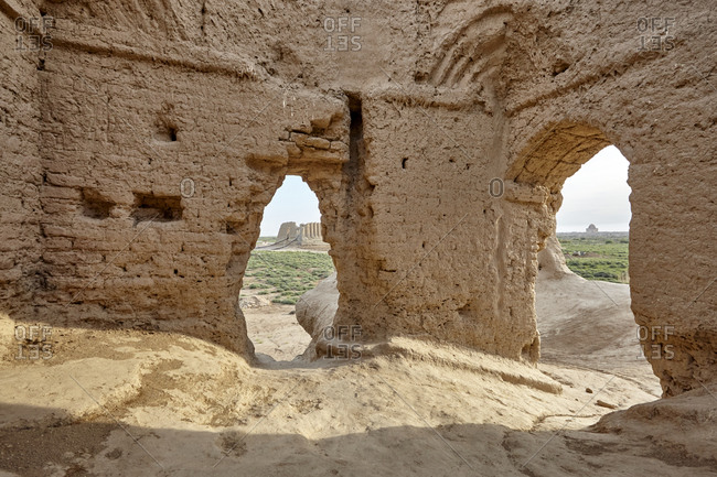 Inside the little Kyz Kala, a part of Sultan Kala in the ancient Merv