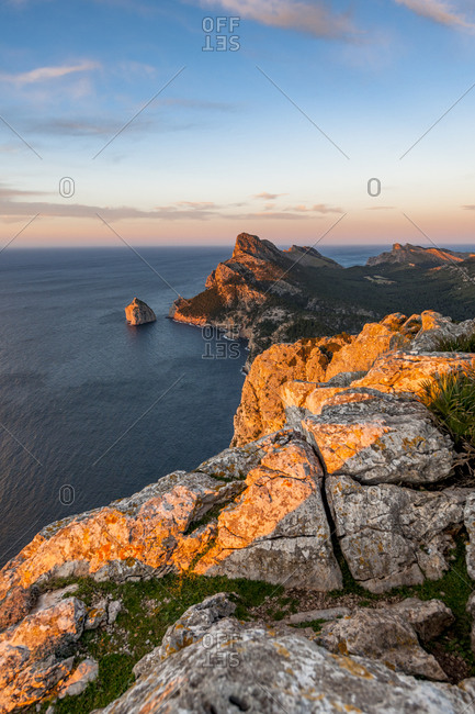 Cap de Formentor headland at dusk