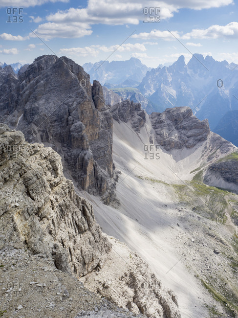 Mountain ridge in Sexten Dolomites