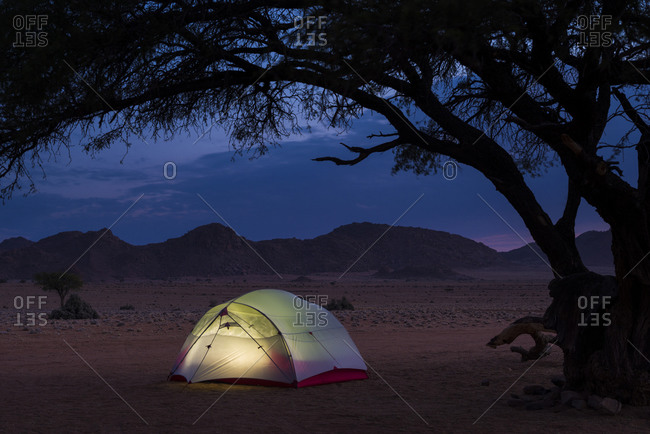 Camped on the edge of the Namib desert at the Namtib Desert Lodge in Namibia