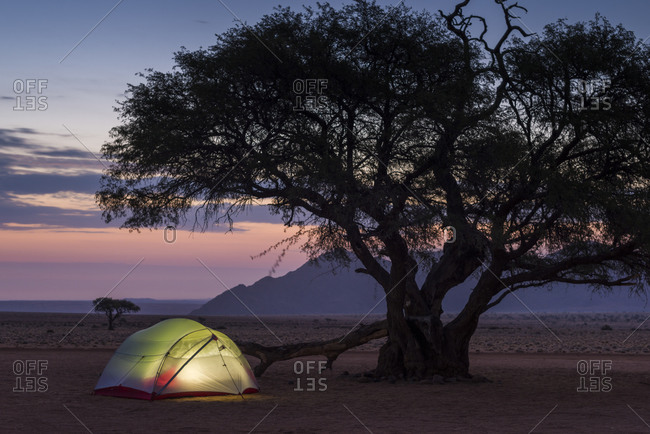 Camped on the edge of the Namib desert at the Namtib Desert Lodge in Namibia