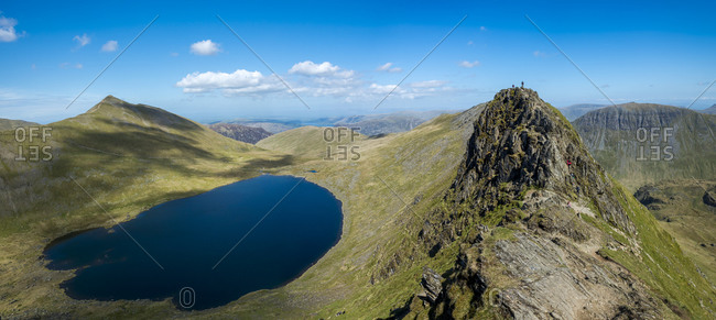 Red Tarn below Striding edge in the Lake District of England
