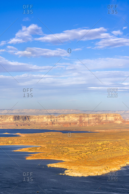 Shore of Lake Powell seen from Wahweap Overlook, Page, Arizona, USA