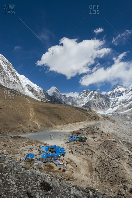 Gorek Shep at 5100m is the last village on the trek to Everest Base Camp.