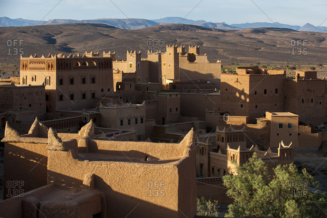 Rooftops and Kasbahs in the ancient Moroccan town of N'Kob