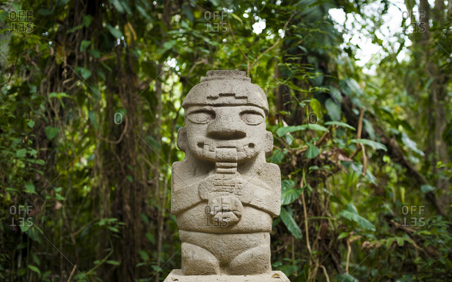 An ancient pre-Columbian stone carving