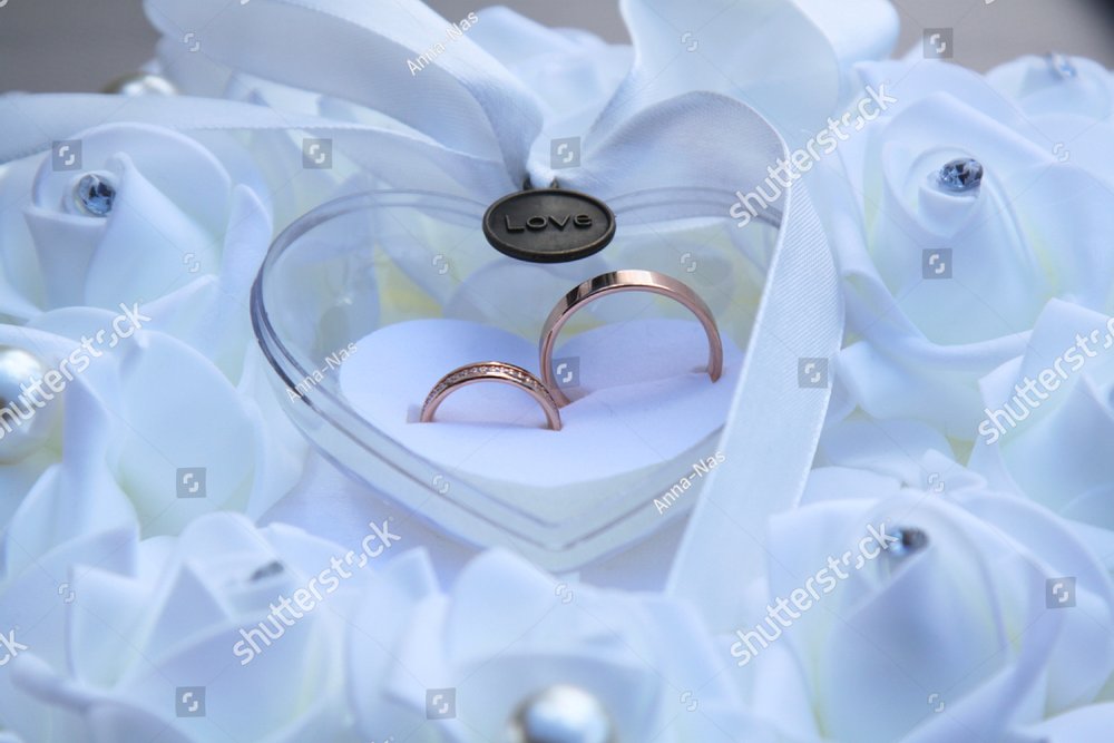 Wedding rings symbol love family. High quality photo. Selective focus