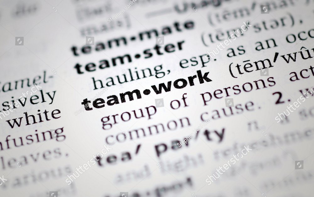 the word teamwork from the dictionary. Great for powerpoint presentations