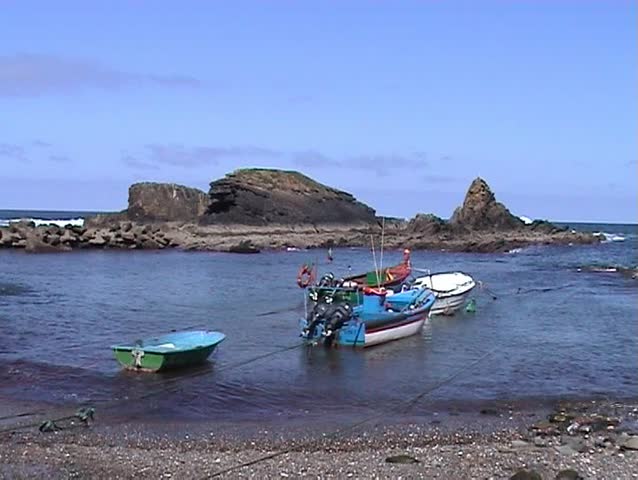 Small boats in a fishing port