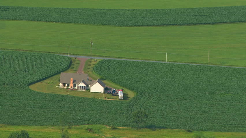 Car Crossing Country Scene