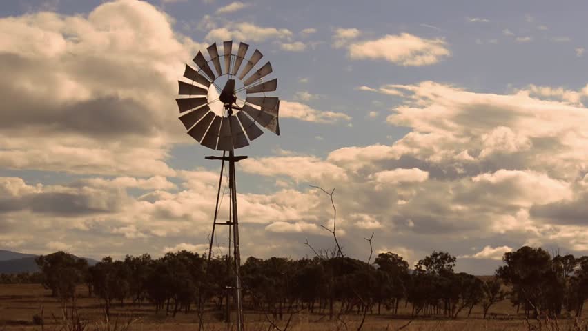 Windmill in the outback of Queensland, Australia.