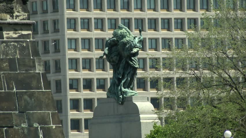 War Memorial against building backdrop in Ottawa Canada