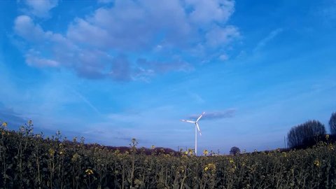 Windturbine / Wind Power with a blue sky