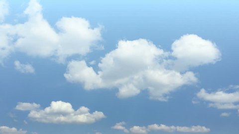 blue sky white clouds puffy fluffy Stock Footage Video (100% Royalty ...