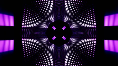 Background motion with fractal design purple kaleidoscope sequence patterns Disco spectrum lights concert spot bulb Abstract multicolored motion graphics background Seamless rotating loop mandala art