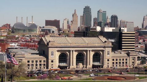 Union Station and the Kansas City Skyline in America's Heartland the USA in Missouri