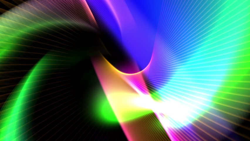 Abstract Parabolic Colorful Rainbow Lines Stock Footage Video (100% ...