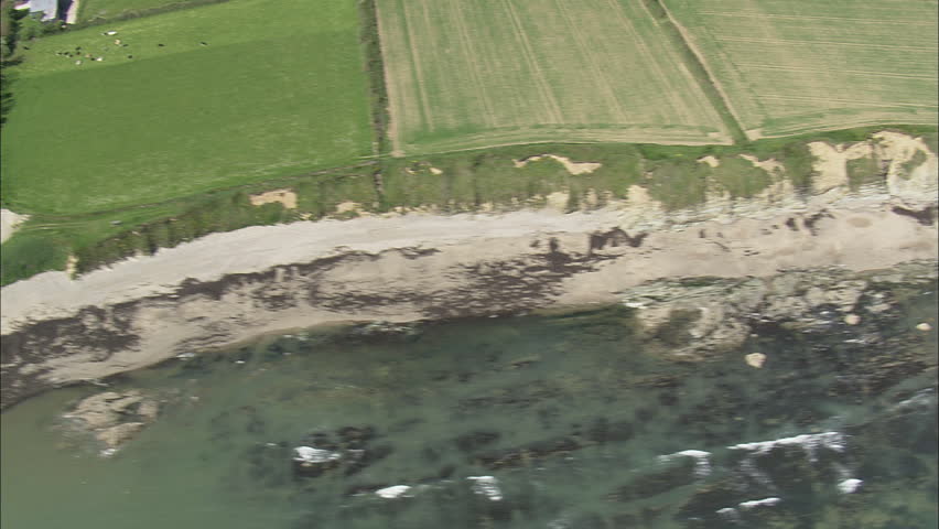 AERIAL Ireland-Coast And Saltee Island On Irish Sea 2006: Ballyteige Bay
