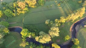 Aerial of golf course in London 