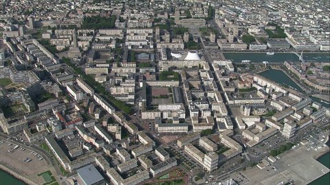 AERIAL France-Le Havre 2006: Le Havre town, wide, looking down on layout