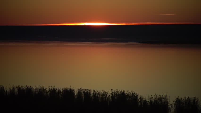 Sunset over the lake