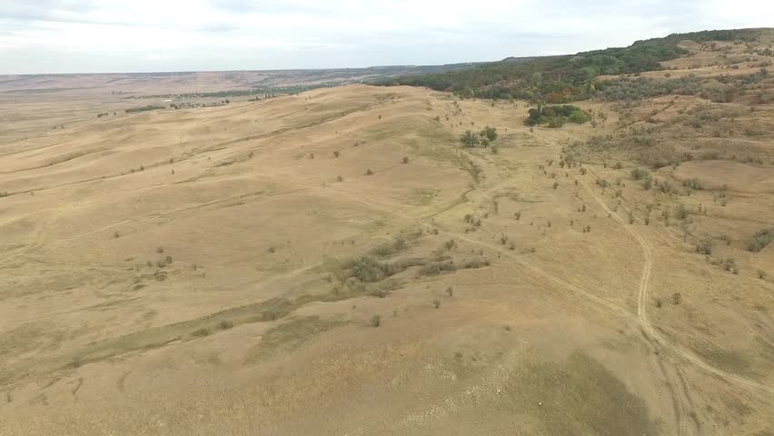 Stavropol region. Russia. Autumn landscape with Caucasian hills.