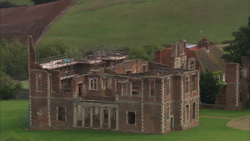 AERIAL United Kingdom-Houghton House (Ruins) 2005: Houghton House now a ruin