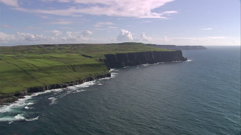 AERIAL Ireland-Flying Low Past Cliffs 2005: Cliffs of Moher