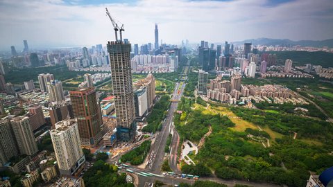 Shenzhen day rooftop timelapse