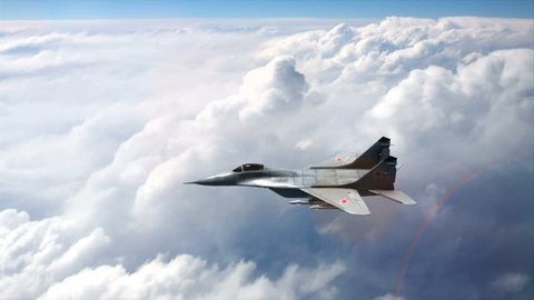 MIG-29 russian multirole fighter in flight.
The video contains the actual sound of the engines of the aircraft during flight.