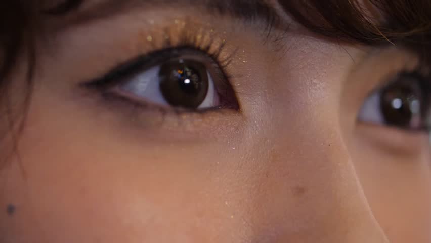 Japanese Woman Eyes Reflection Close Stock Footage Video 100 Royalty Free Shutterstock