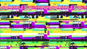 Glitch Noise Video. Random digital signal error. Glitch texture footage. Computer screen error. Digital pixel noise abstract design animation. -stock footage