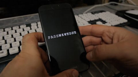 Browsing or watching on a smartphone: an automated script cracking easy ordinary passwords with brute-force method, one letter at a time.
