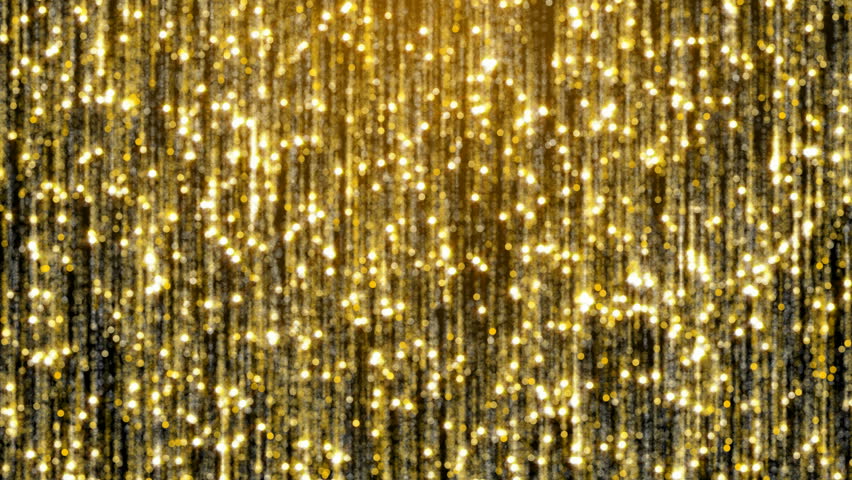 Gold Glitter Rain Texture On Stock Footage Video (100% Royalty-free