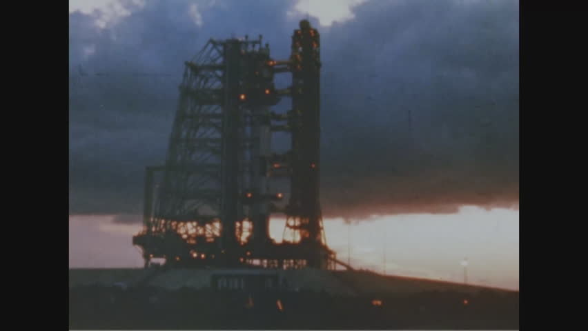 CIRCA 1968 - Many workers and rockets are seen at a NASA facility.