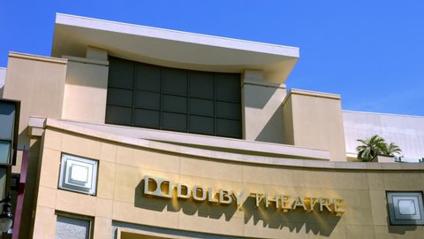 LOS ANGELES, CALIFORNIA, USA - JUNE 20, 2016: Oscar academy award nomination headquarter Dolby Theather in Los Angeles, California, 4K