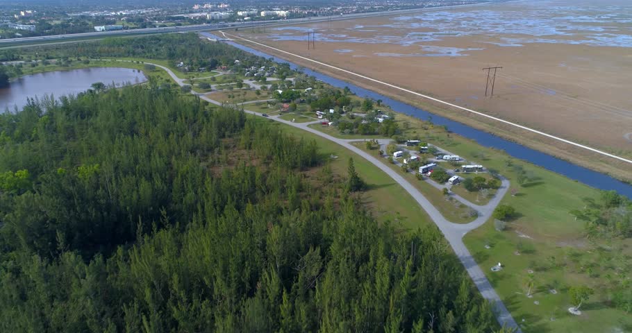 Markham Park camp ground aerial video