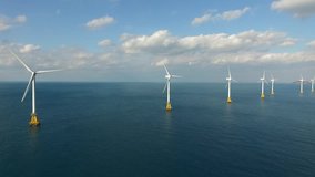 Offshore wind turbines, Jeju island, South Korea