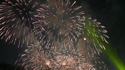 Fireworks hand held footage 4k