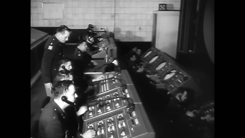 CIRCA 1957\xD1Officers of the 101st Airborne Division prepare and launch anti aircraft weapons before battle.