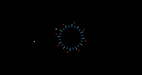Flat motion graphic firework in PNG format with alpha transparency channel background. Happy celebration design.