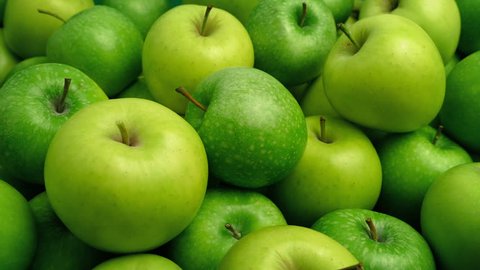 Green Apples Pile Closeup